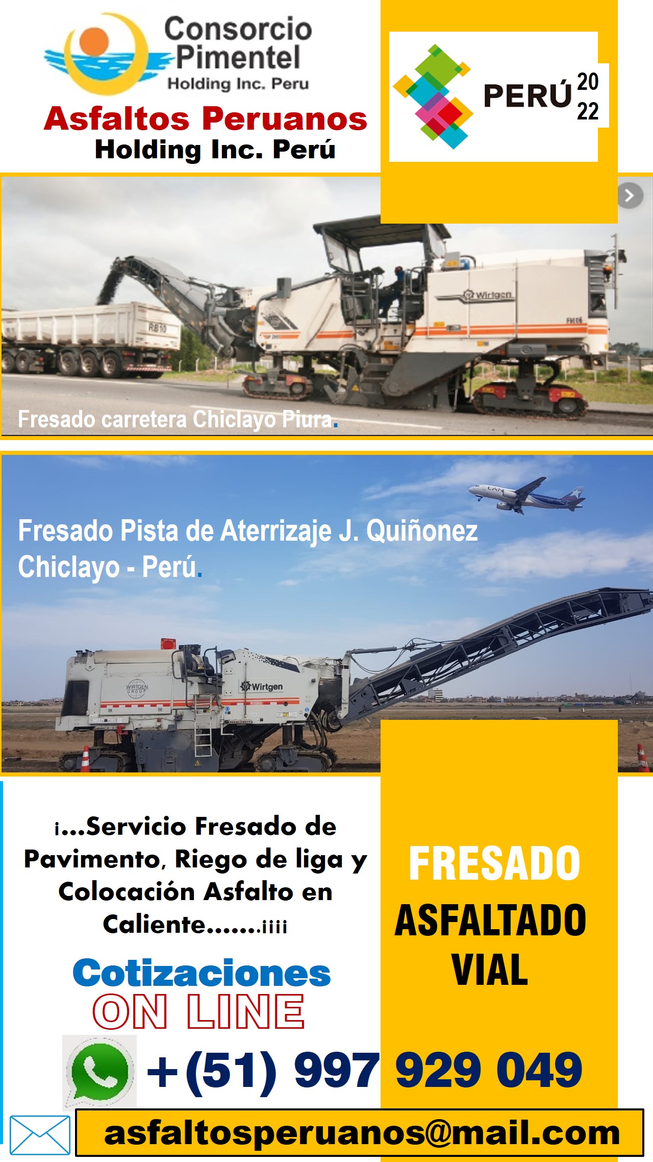 Chiclayo Fresado de Asfalto precio por m2 – Imprimaciones y Asfaltado Perú 2022